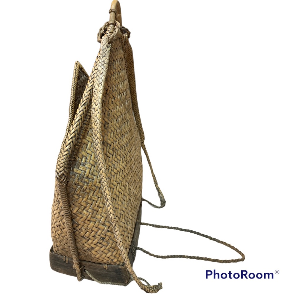 Woven Tan Backpack - Picture 3 of 10